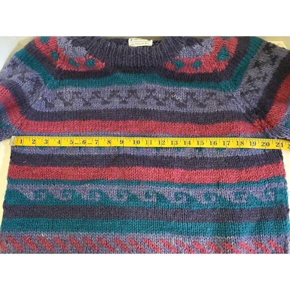 Lost Horizons Fair Isle Wool Sweater – Handmade in Nepal (Women’s M, Vintage) - Picture 6 of 9